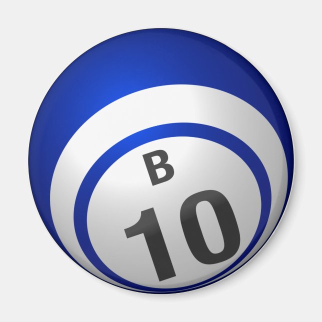 B10 bingo boll magnet (Framsidan)