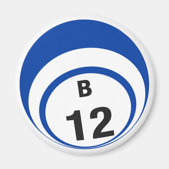 B12 bingo boll-kylskåp magnet (Framsidan)