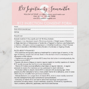 B12 Formulär för godkännande för injektion Reklamblad