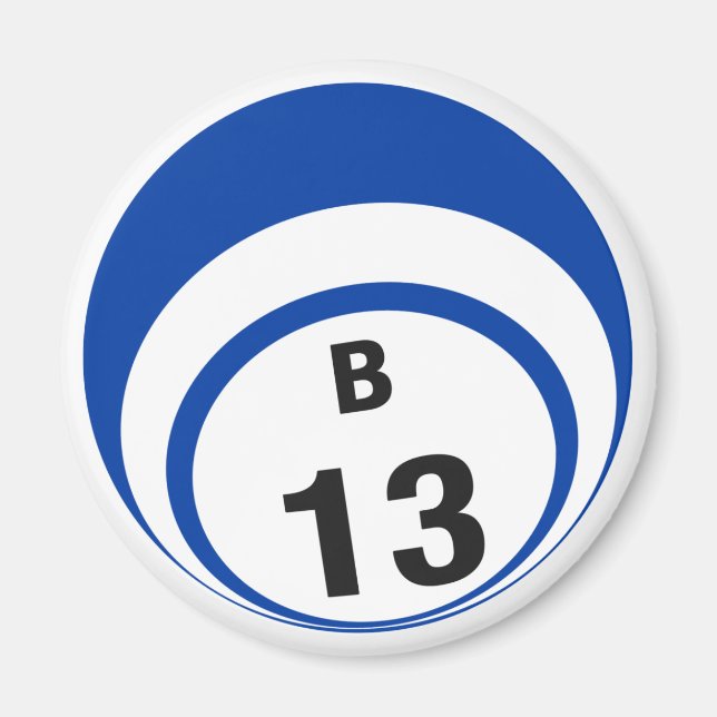 B13 bingo boll-kylskåp magnet (Framsidan)