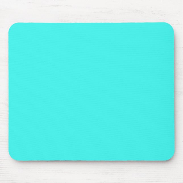 B14 Entusiastisk Aqua Blue Turquise Färg Musmatta (Framsidan)