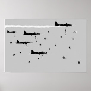 B17 Bomb Springa Poster konst