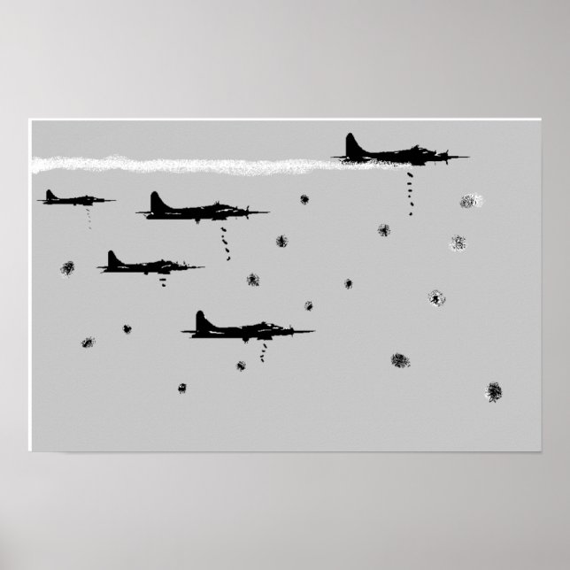 B17 Bomb Springa Poster konst (Framsidan)
