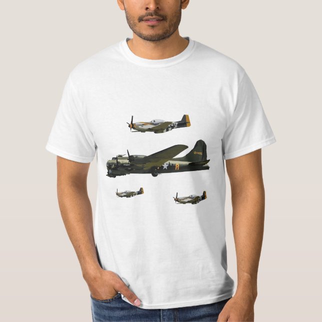 B17 Bomber Flying Fortress WW2 Warplanes Gift  T Shirt (Framsida)