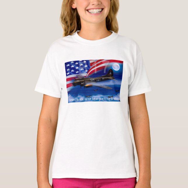 B17 med det bombplanHarris citationstecknet T Shirt (Framsida)