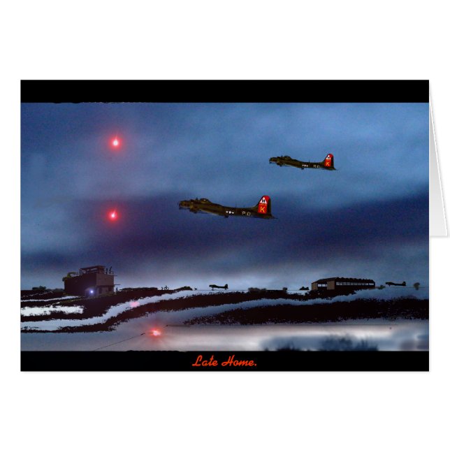 B17 Sent hem Hälsningskort (Framsidan Horizontal)