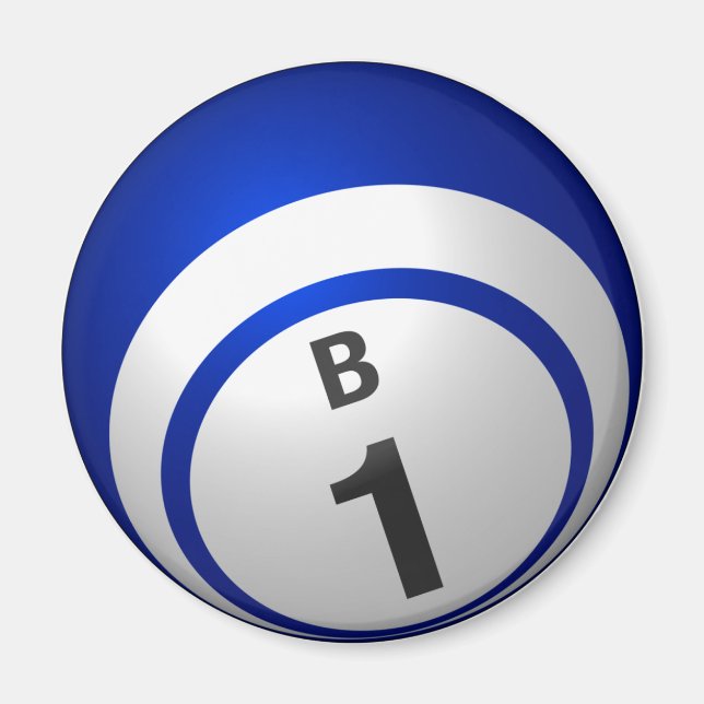 B1 bingo boll magnet (Framsidan)