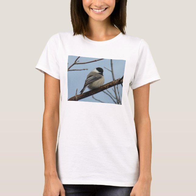 B21 Svart, kapslad chickadee Tee Shirt (Framsida)