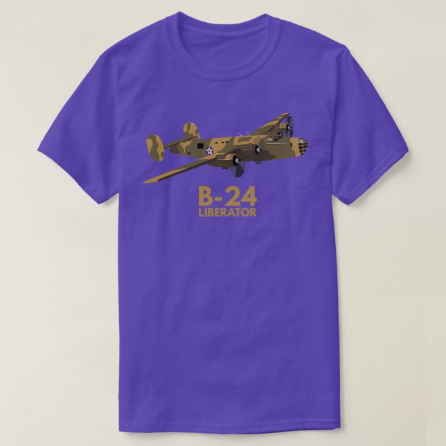 B24 Liberator WW2 Hårddsbombare  T Shirt (Design framsida)
