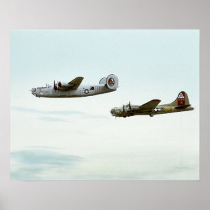 B24 och B17 FlygPoster Poster
