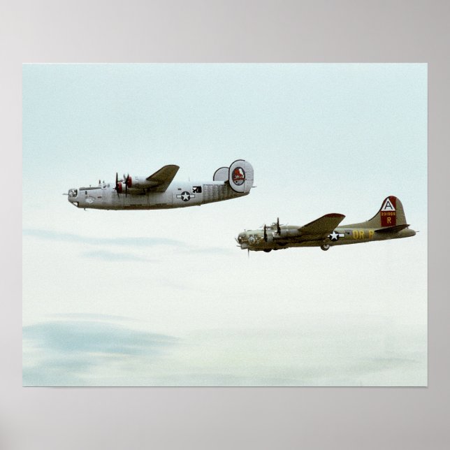 B24 och B17 FlygPoster Poster (Framsidan)