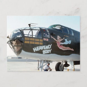 B25 MITCHELL BOMBER " HIMMELSK KROPPSART" NOSE ART VYKORT
