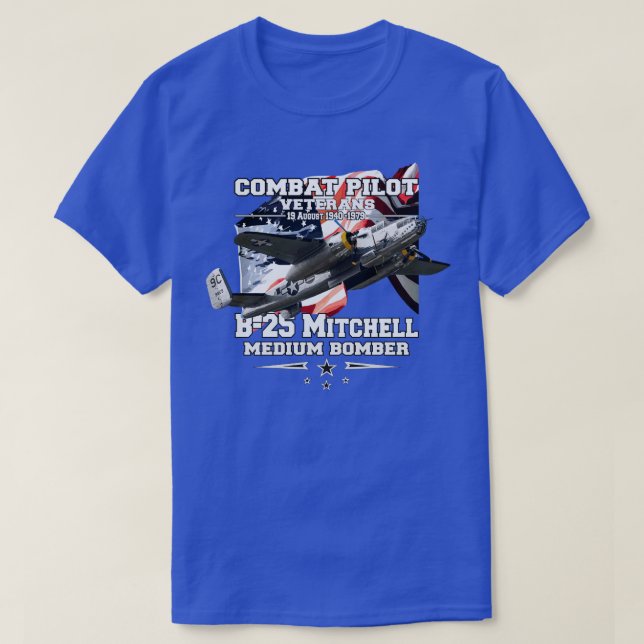 B25 Mitchell-medelbombare T Shirt (Design framsida)