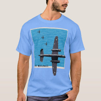 B25 Mitchell WW2-bombplan över havet T Shirt