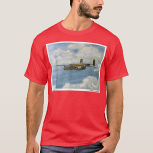B25 Mitchell WW2 Flygplan Målning militär Novelty T Shirt