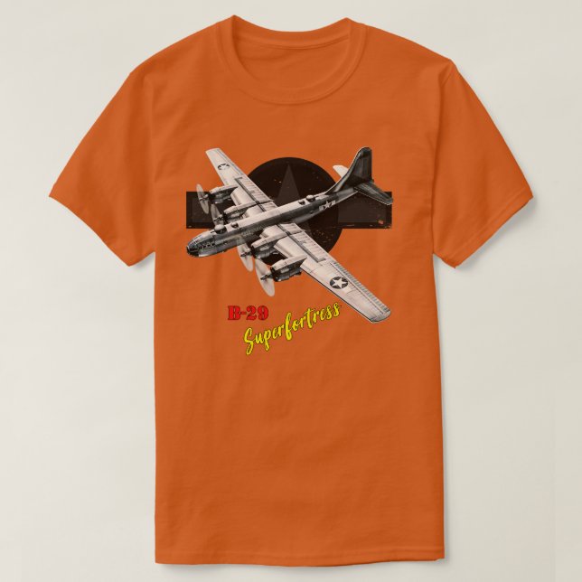 B29 Superfästning WW2-bombplan T Shirt (Design framsida)