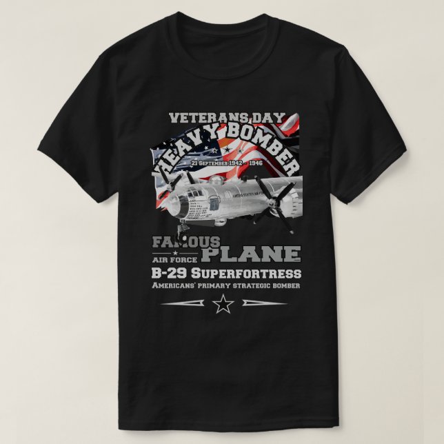 B29 Tunga superfästningsbombare T Shirt (Design framsida)