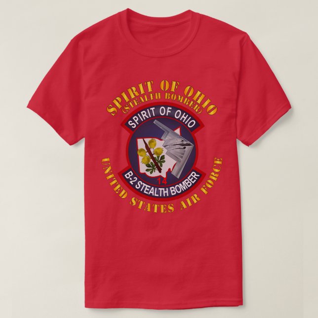 B2 Anrit of Ohio Stealth Bomber T Shirt (Design framsida)
