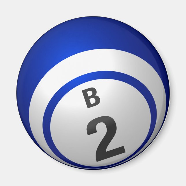 B2 bingo boll magnet (Framsidan)