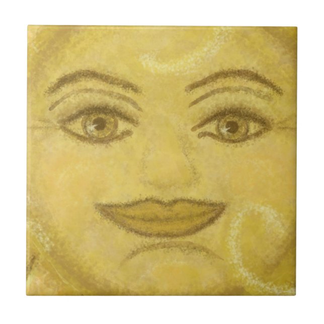 B2 - Den Sunface väggmålningen, centrerar - B2 Kakelplatta (Framsidan)