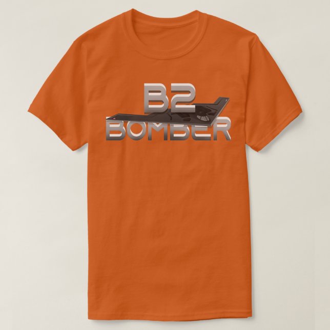 B2 Pilotgåva från flygplan med oförmärkt bombare T Shirt (Design framsida)