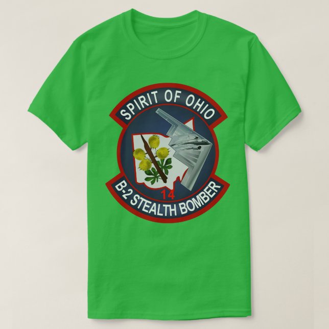 B2 Spirit of Ohio Stealth Bomber wo Txt T Shirt (Design framsida)