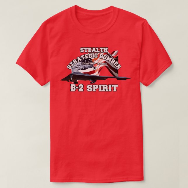 B2 Spirit Stealth Bomber T Shirt (Design framsida)