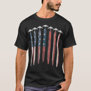 B2 Stealth Bomber Airplane USA flagga B2 4:e juli T Shirt