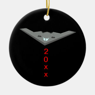 B2 Stealth Bomber Silent Night Julgransprydnad Keramik