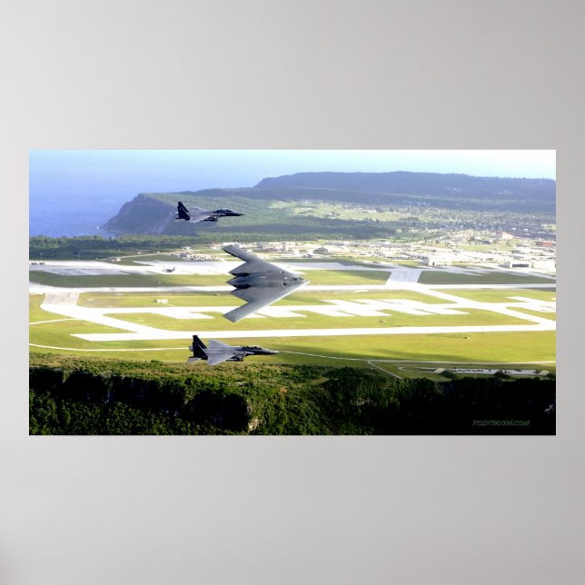 B2 Stealth with F15 Escort Poster (Framsidan)