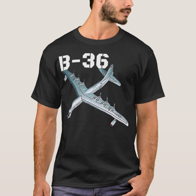 B36 Peacemaker-bomber Luft Force-flygvapnet vid T Shirt (Framsida)