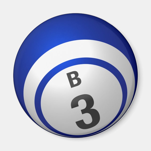 B3 bingo boll magnet (Framsidan)