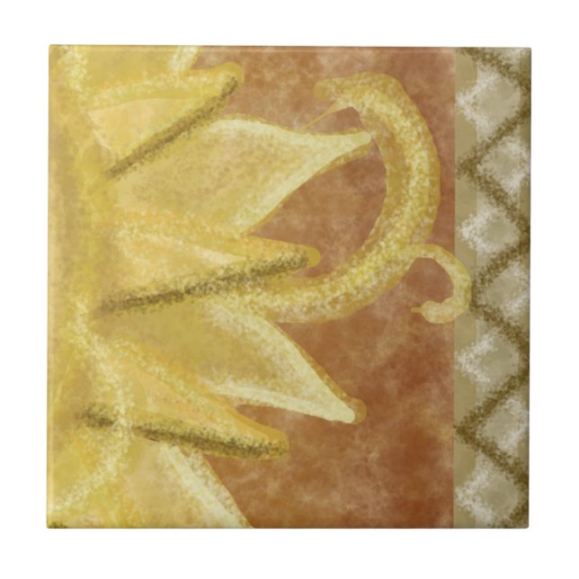 B3 - Sunface väggmålning, mellersta höger - B3 Kakelplatta (Framsidan)