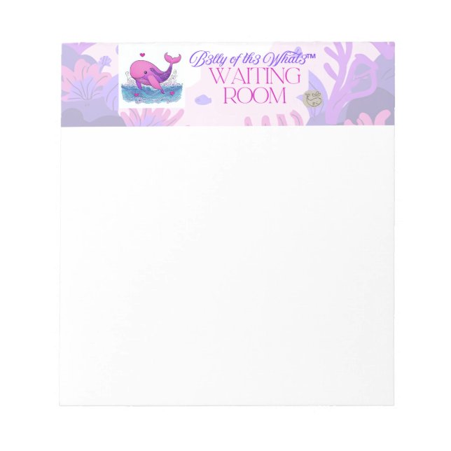 B3lly of th3 Whal3 Waiting Room notepad  Anteckningsblock (Framsida)