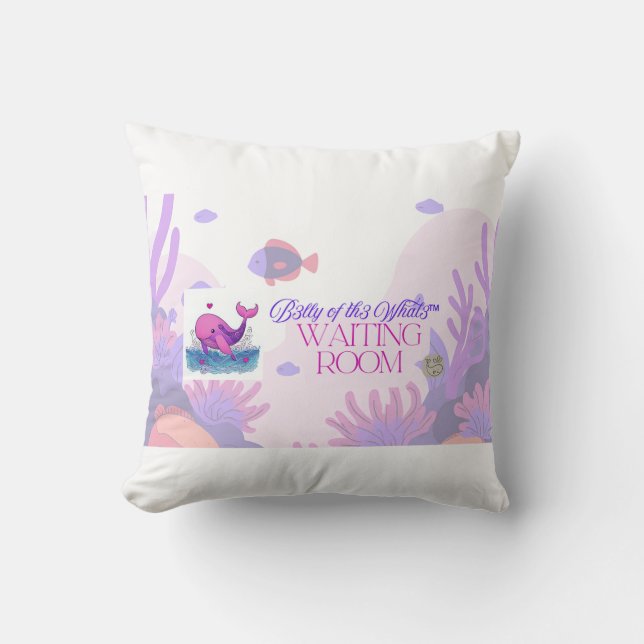 B3lly of th3 Whal3 Waiting Room throw pillow Kudde (Framsida)