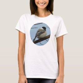 B43 Svart, kapslad chickadee Tee Shirt