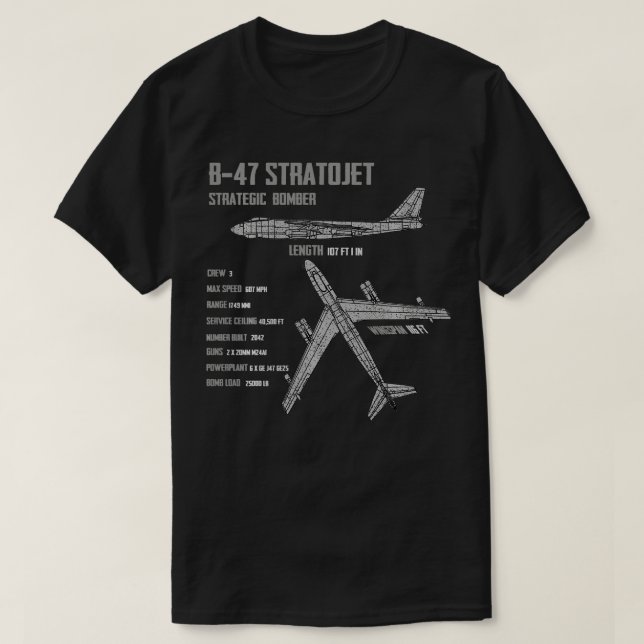 B47 Stratojet-Långärmad T Shirt (Design framsida)