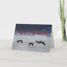 B48 Kanadensisk gäss över Fryst flod