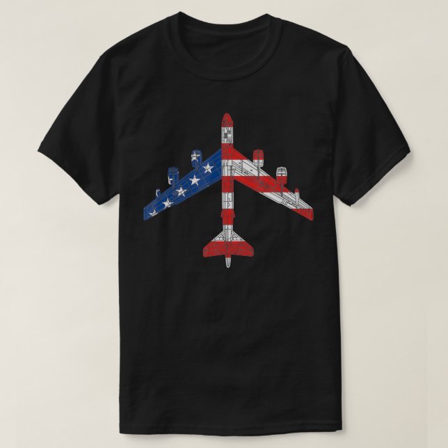 B52 Stratofort Aircraft Schematic American FLA T Shirt (Design framsida)