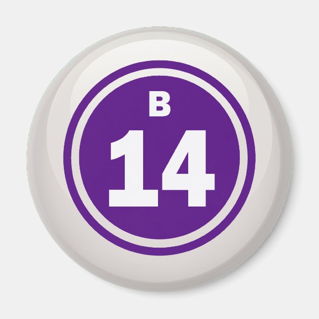 B-14- BINGO BOLL MAGNET (Framsidan)