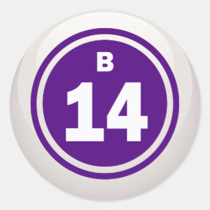 B-14- BINGO BOLL RUNT KLISTERMÄRKE