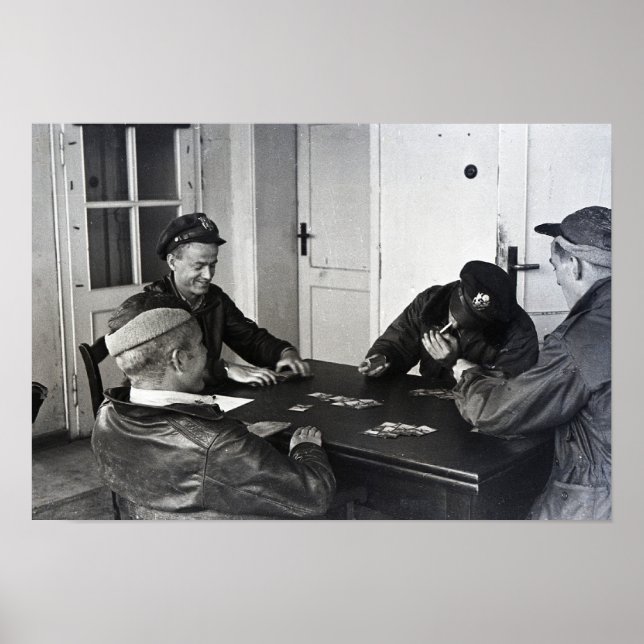 B-17 Bomber-piloter som spelar kort Poster (Framsidan)