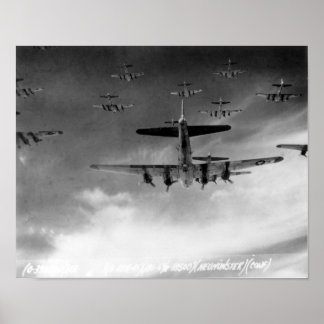 B-17:er i formning över Tyskland Poster