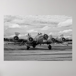 B-17 få redo för en flygning - poster