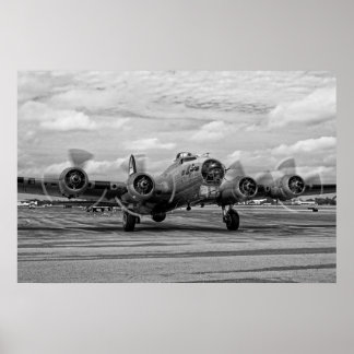 B-17 få redo för en flygning - poster
