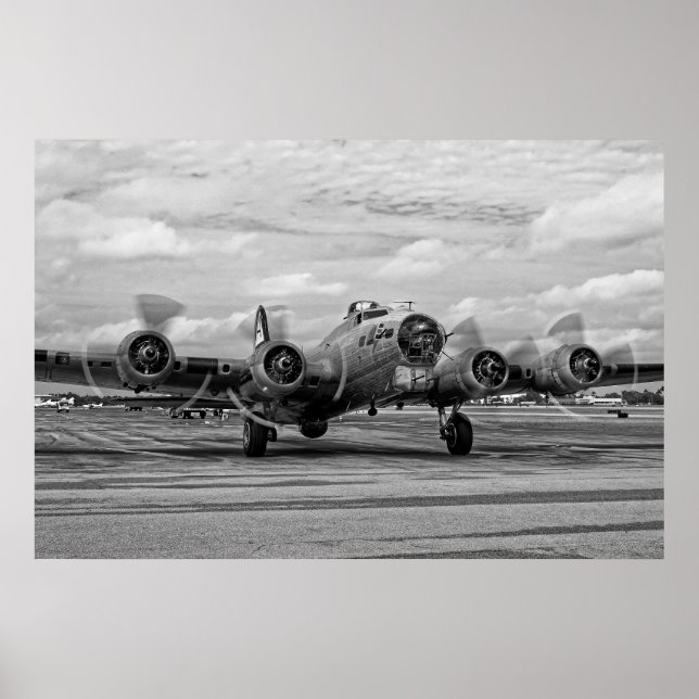 B-17 få redo för en flygning - poster (Framsidan)
