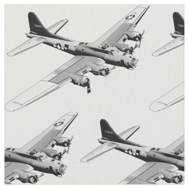 B-17 Flödande fästning Fabric Tyg (Närbild)