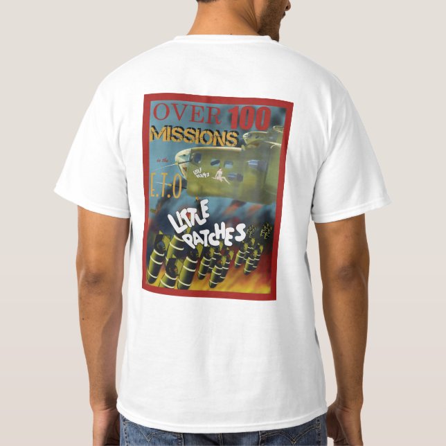 B 17 Flygande fästingflygplan T Shirt (Baksida)