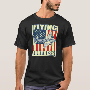 B-17 Flygande fästingflygplan Usaf-bombplan T Shirt