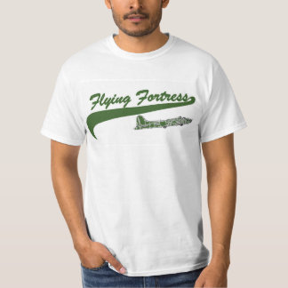 B 17 Flygande fästning Baseball Stil T Shirt-Grönt Shirt